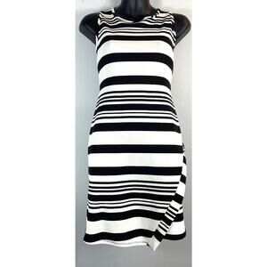 Pink Republic Women's Black & White Striped Dress - L